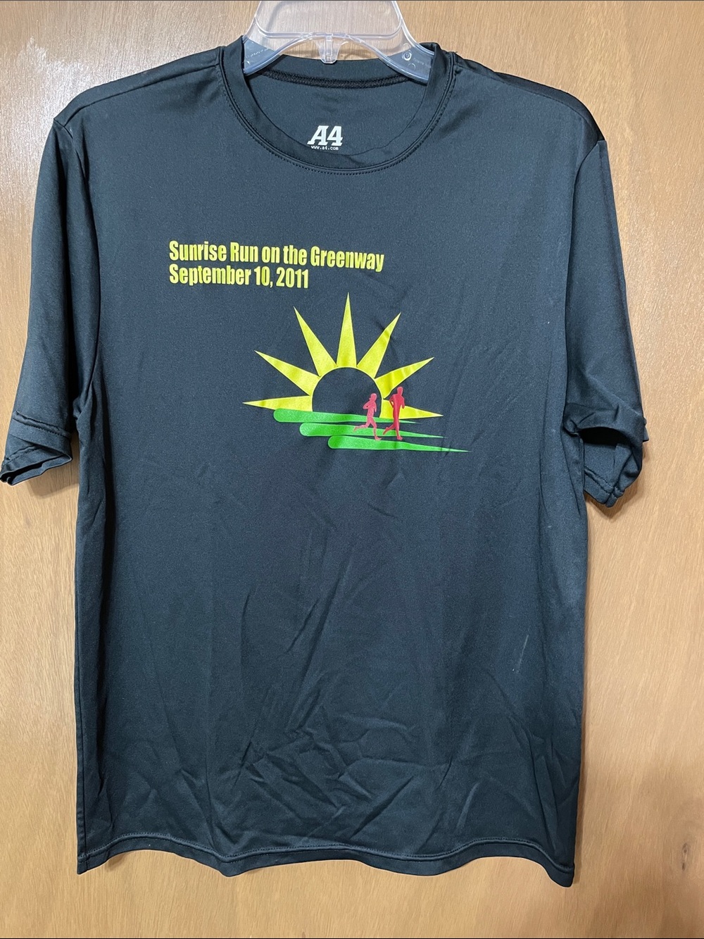 Men's Black A4 Sunrise Run Short Sleeve Tee